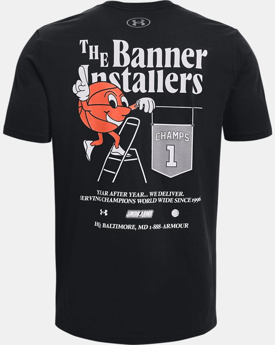 Men's UA Basketball Vintage T-Shirt, Black, pdpMainDesktop image number 4
